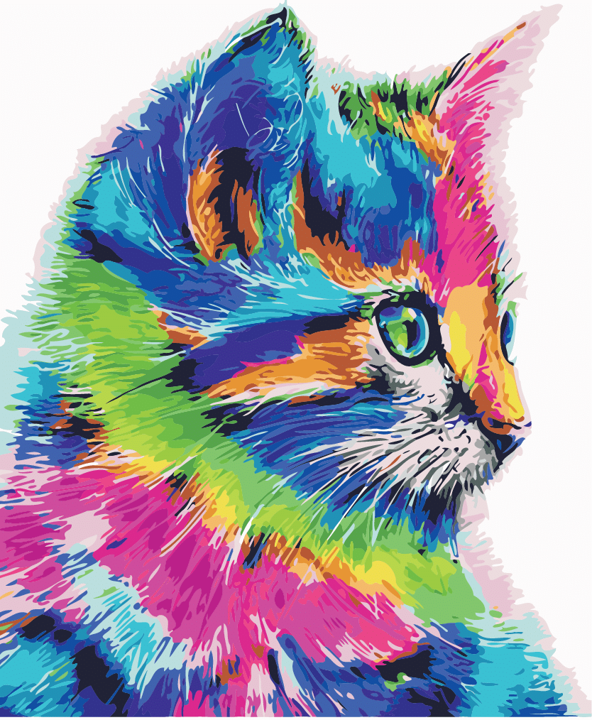  Malowanie Po Numerach Kot Z Profilu Hobby Maniak