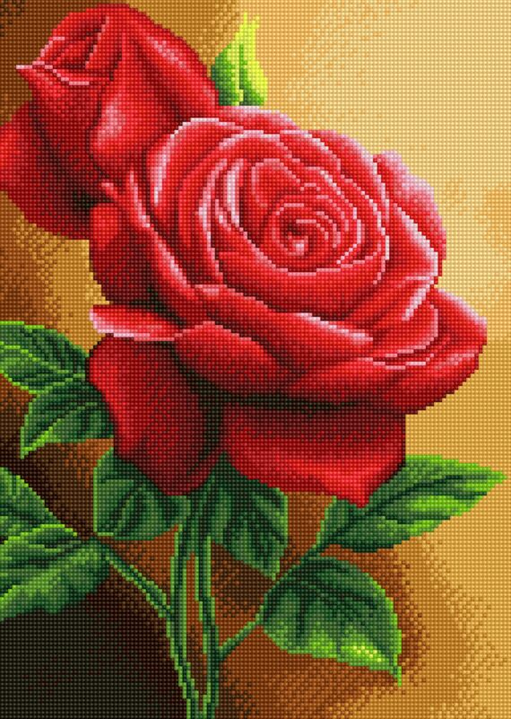 Haft diamentowy – Róża